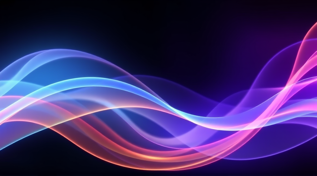 Abstract digital wave with vibrant colours and flowing lines.